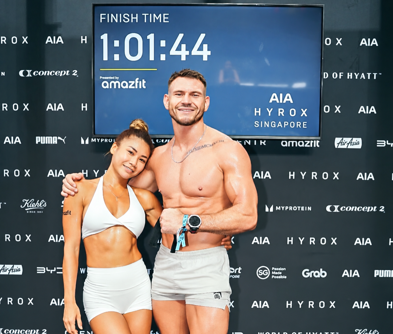 ROAR athletes HYROX doubles finish time 1:01:44
