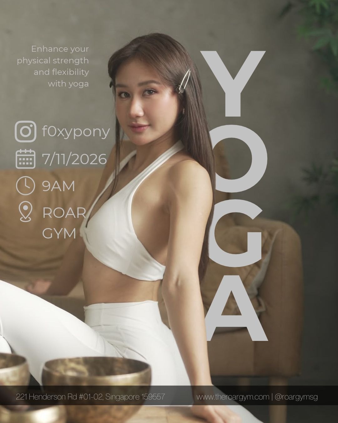 Yoga with Patricia at ROAR Gym — 7 November 2026